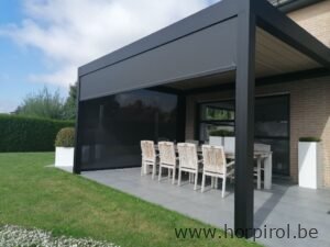 camargue lamellendak met zijwanden