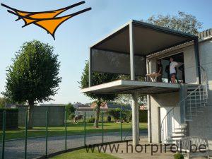 Cubola terrasoverkapping met doek