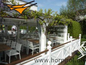 horecazaak - terras met glazen wanden